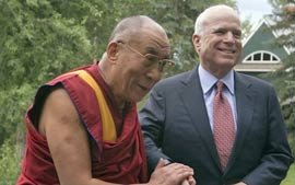 Reunião entre McCain e o Dalai Lama preocupa governo da China