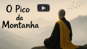 Um monge em meditação.